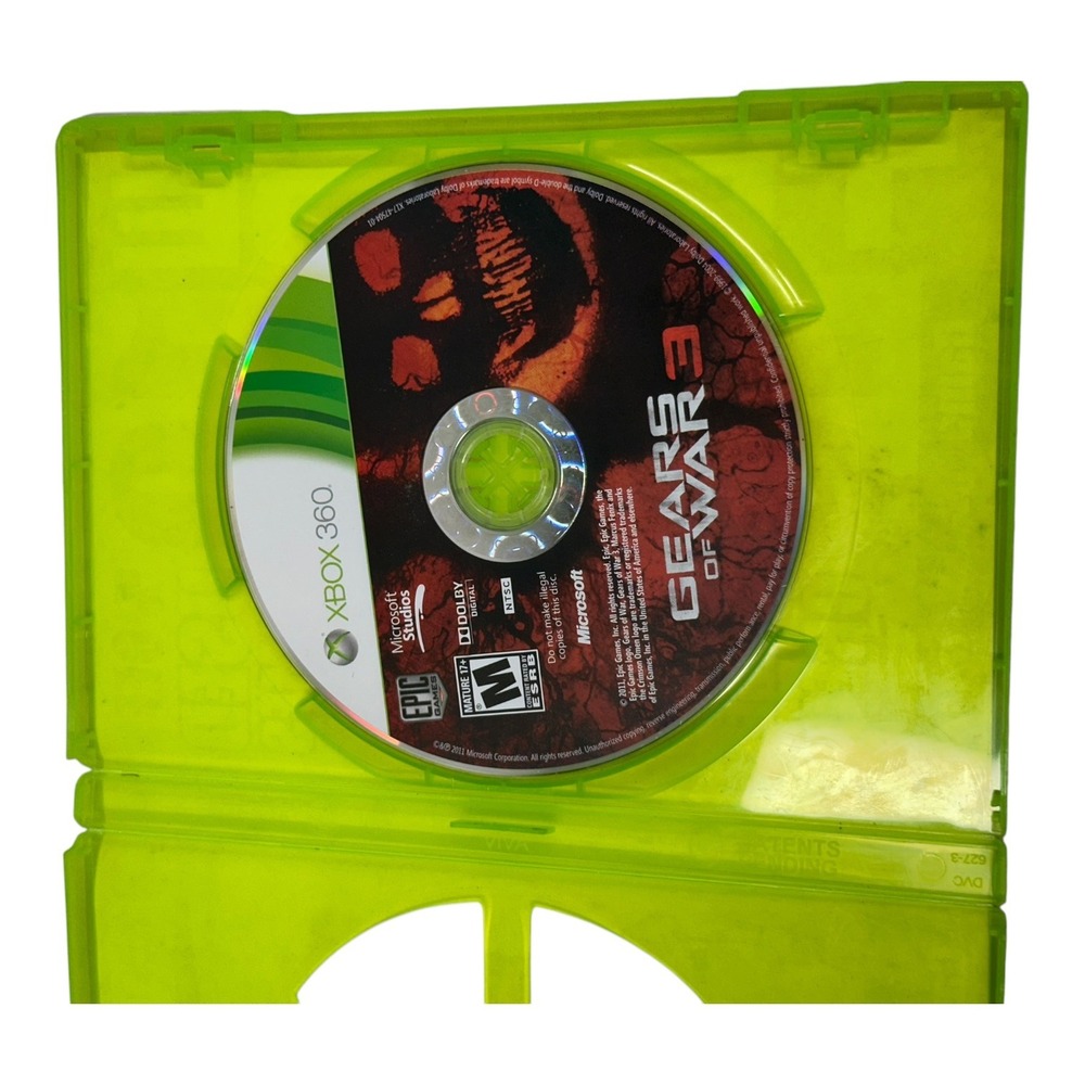 Gears of War 3 Xbox 360 Game GameStop Replacement Case Scratched Untested